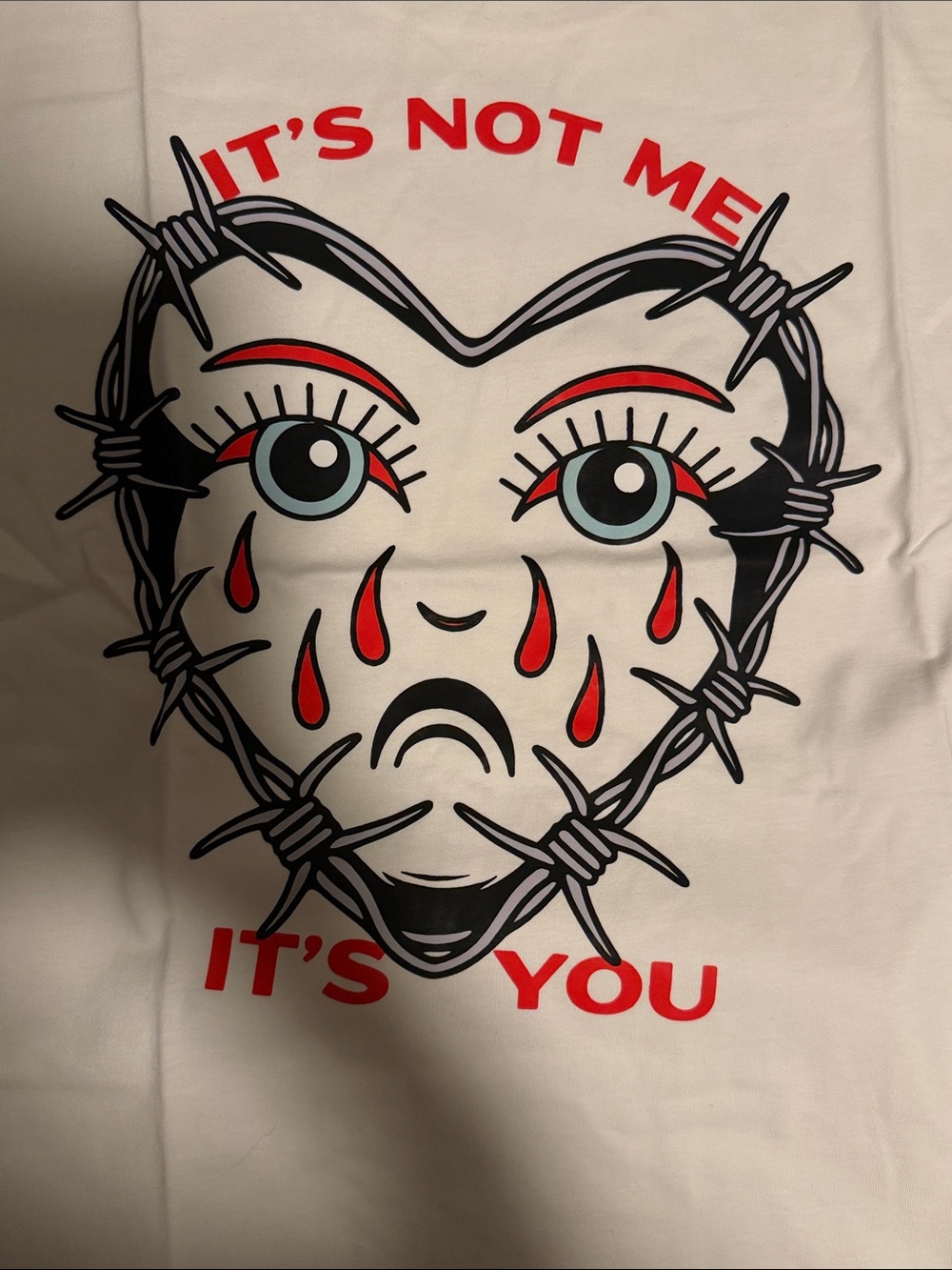 White Graphic Short Sleeve Unisex Style Tee - "It's Not Me, It’s You.” Graphic T